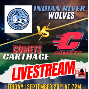 Indian River vs. Carthage Football Game Livestream